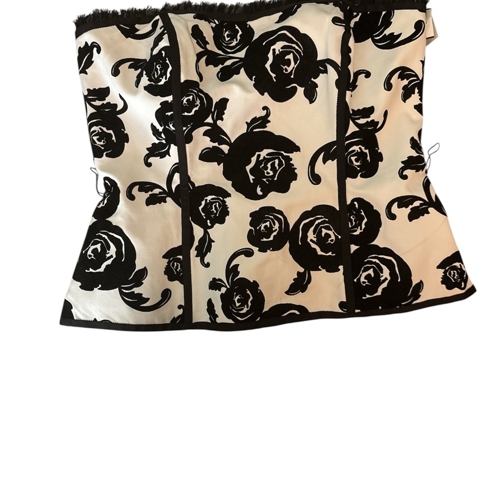 Vintage Y2K White House Black Market Monochrome Corset